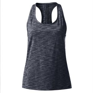 Lululemon Hotwave Yoga Tank Top Heathered Gray Black Size 6
